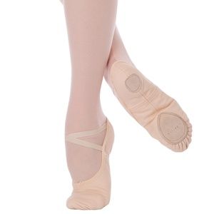 Body Wrappers ballet shoes stretch canvas peach